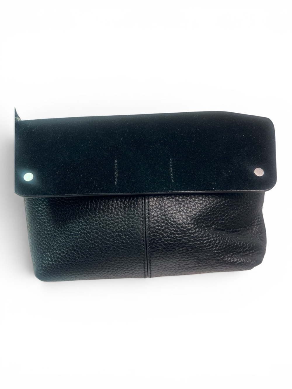 Treasure & Bond Black Leather waist Belt Bag w/Adjustable Strap - Picture 3 of 11